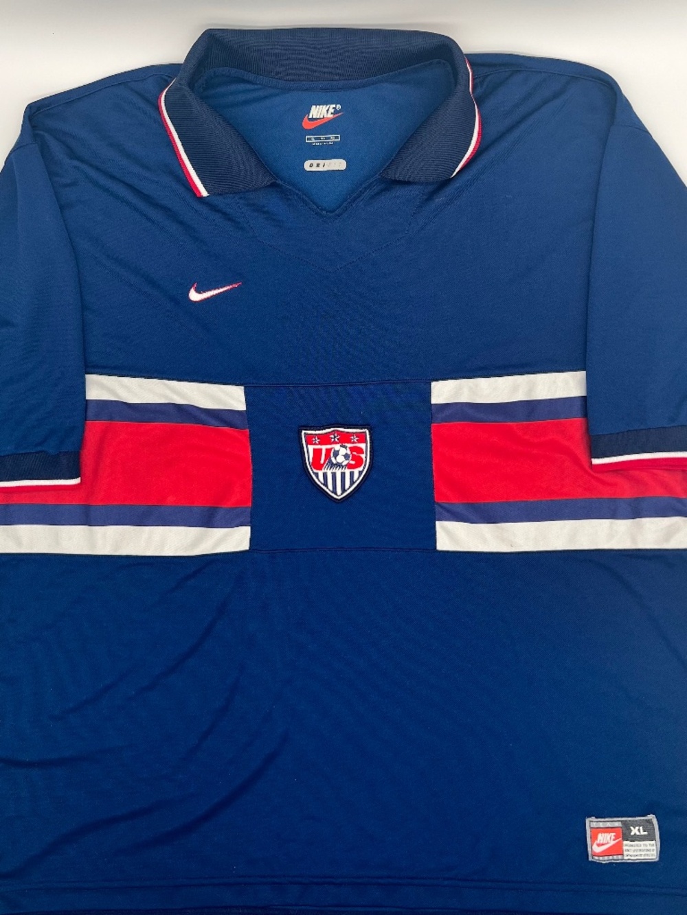 USA 1997/1998 Home Authentic nike Soccer XL Men Blue Red White